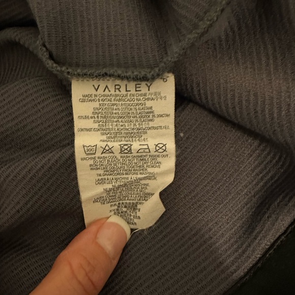 Varley ribbed grey/blue crewneck. Size small - Picture 5 of 5